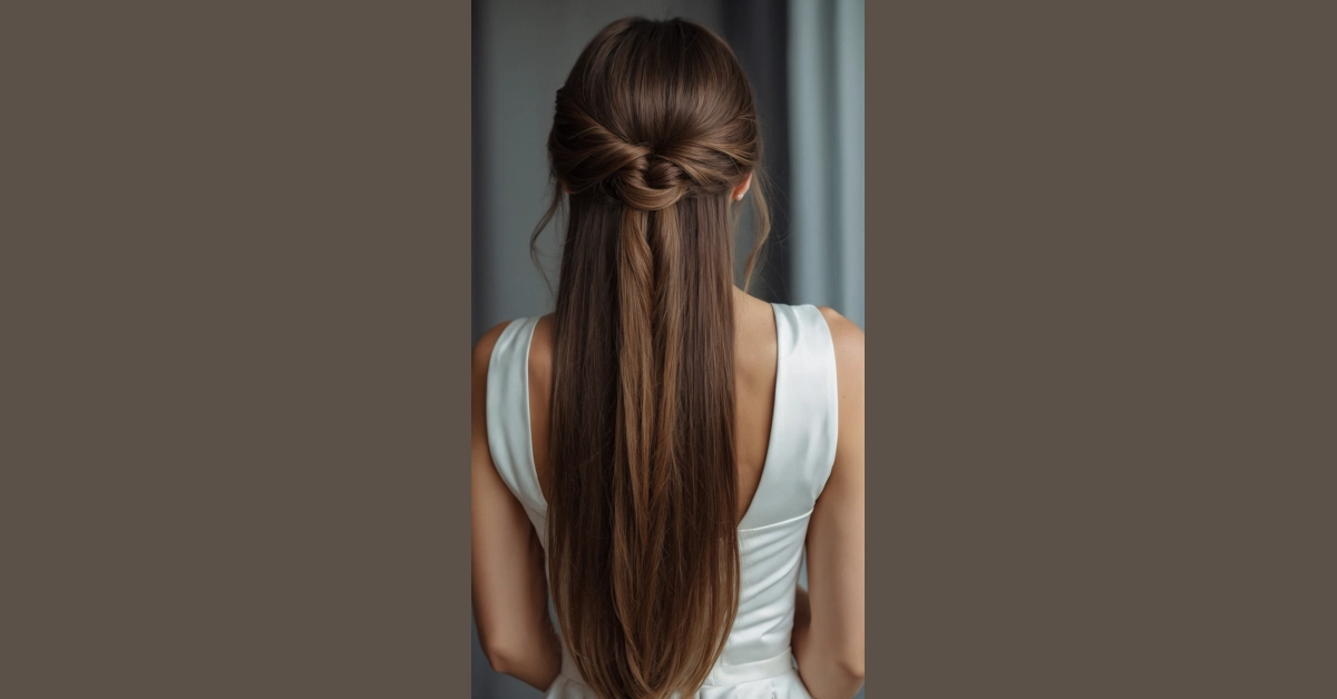 Glamorous Straight Hairstyles: 11 Ideas for the Modest Bride